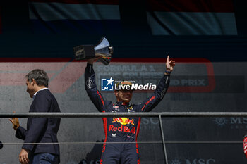 2023-07-30 - VERSTAPPEN Max (ned), Red Bull Racing RB19, portrait, podium during the 2023 Formula 1 MSC Cruises Belgian Grand Prix, 12th round of the 2023 Formula One World Championship from July 28 to 30, 2023 on the Circuit de Spa-Francorchamps, in Stavelot, Belgium - F1 - BELGIAN GRAND PRIX 2023 - RACE - FORMULA 1 - MOTORS