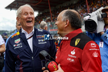 2023-07-30 - MARKO Helmut (aut), Drivers’ Manager of Red Bull Racing, VASSEUR Frédéric (fra), Team Principal & General Manager of the Scuderia Ferrari, portrait, starting grid, grille de depart, during the 2023 Formula 1 MSC Cruises Belgian Grand Prix, 12th round of the 2023 Formula One World Championship from July 28 to 30, 2023 on the Circuit de Spa-Francorchamps, in Stavelot, Belgium - F1 - BELGIAN GRAND PRIX 2023 - RACE - FORMULA 1 - MOTORS
