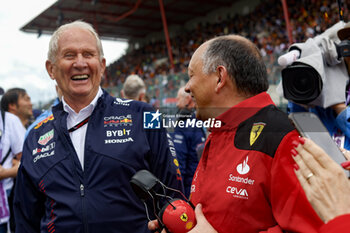 2023-07-30 - MARKO Helmut (aut), Drivers’ Manager of Red Bull Racing, VASSEUR Frédéric (fra), Team Principal & General Manager of the Scuderia Ferrari, portrait, starting grid, grille de depart, during the 2023 Formula 1 MSC Cruises Belgian Grand Prix, 12th round of the 2023 Formula One World Championship from July 28 to 30, 2023 on the Circuit de Spa-Francorchamps, in Stavelot, Belgium - F1 - BELGIAN GRAND PRIX 2023 - RACE - FORMULA 1 - MOTORS