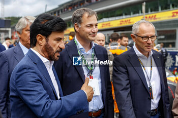 2023-07-30 - BEN SULAYEM Mohammed (uae), President of the FIA, Alexander De Croo, Prime Minister of Belgium, DOMENICALI Stefano (ita), Chairman and CEO Formula One Group FOG, portrait, starting grid, grille de depart, during the 2023 Formula 1 MSC Cruises Belgian Grand Prix, 12th round of the 2023 Formula One World Championship from July 28 to 30, 2023 on the Circuit de Spa-Francorchamps, in Stavelot, Belgium - F1 - BELGIAN GRAND PRIX 2023 - RACE - FORMULA 1 - MOTORS