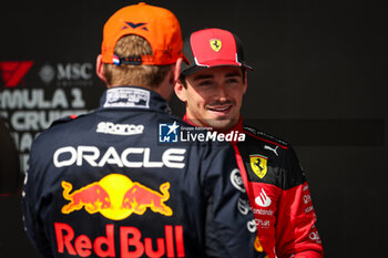 2023-07-30 - LECLERC Charles (mco), Scuderia Ferrari SF-23, VERSTAPPEN Max (ned), Red Bull Racing RB19, portrait during the 2023 Formula 1 MSC Cruises Belgian Grand Prix, 12th round of the 2023 Formula One World Championship from July 28 to 30, 2023 on the Circuit de Spa-Francorchamps, in Stavelot, Belgium - F1 - BELGIAN GRAND PRIX 2023 - RACE - FORMULA 1 - MOTORS