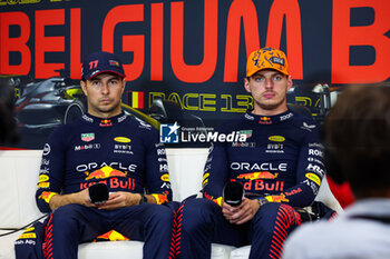 2023-07-30 - PEREZ Sergio (mex), Red Bull Racing RB19, VERSTAPPEN Max (ned), Red Bull Racing RB19, portrait during the 2023 Formula 1 MSC Cruises Belgian Grand Prix, 12th round of the 2023 Formula One World Championship from July 28 to 30, 2023 on the Circuit de Spa-Francorchamps, in Stavelot, Belgium - F1 - BELGIAN GRAND PRIX 2023 - RACE - FORMULA 1 - MOTORS