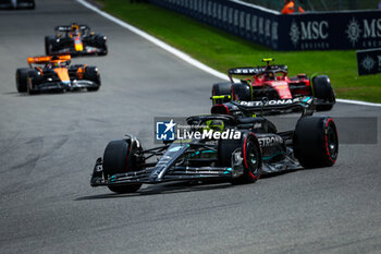 2023-07-30 - 44 HAMILTON Lewis (gbr), Mercedes AMG F1 Team W14, 55 SAINZ Carlos (spa), Scuderia Ferrari SF-23, action during the 2023 Formula 1 MSC Cruises Belgian Grand Prix, 12th round of the 2023 Formula One World Championship from July 28 to 30, 2023 on the Circuit de Spa-Francorchamps, in Stavelot, Belgium - F1 - BELGIAN GRAND PRIX 2023 - RACE - FORMULA 1 - MOTORS