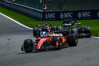 2023-07-30 - 16 LECLERC Charles (mco), Scuderia Ferrari SF-23, 44 HAMILTON Lewis (gbr), Mercedes AMG F1 Team W14, action during the 2023 Formula 1 MSC Cruises Belgian Grand Prix, 12th round of the 2023 Formula One World Championship from July 28 to 30, 2023 on the Circuit de Spa-Francorchamps, in Stavelot, Belgium - F1 - BELGIAN GRAND PRIX 2023 - RACE - FORMULA 1 - MOTORS