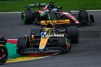 2023-07-30 - 04 NORRIS Lando (gbr), McLaren F1 Team MCL60, 77 BOTTAS Valtteri (fin), Alfa Romeo F1 Team Stake C43, action during the 2023 Formula 1 MSC Cruises Belgian Grand Prix, 12th round of the 2023 Formula One World Championship from July 28 to 30, 2023 on the Circuit de Spa-Francorchamps, in Stavelot, Belgium - F1 - BELGIAN GRAND PRIX 2023 - RACE - FORMULA 1 - MOTORS