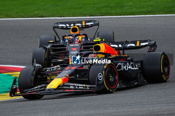 2023-07-30 - 11 PEREZ Sergio (mex), Red Bull Racing RB19, 01 VERSTAPPEN Max (nld), Red Bull Racing RB19, action during the 2023 Formula 1 MSC Cruises Belgian Grand Prix, 12th round of the 2023 Formula One World Championship from July 28 to 30, 2023 on the Circuit de Spa-Francorchamps, in Stavelot, Belgium - F1 - BELGIAN GRAND PRIX 2023 - RACE - FORMULA 1 - MOTORS