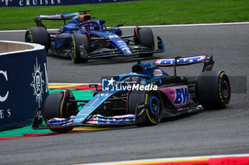 2023-07-30 - 31 OCON Esteban (fra), Alpine F1 Team A523, 23 ALBON Alexander (tha), Williams Racing FW45, action during the 2023 Formula 1 MSC Cruises Belgian Grand Prix, 12th round of the 2023 Formula One World Championship from July 28 to 30, 2023 on the Circuit de Spa-Francorchamps, in Stavelot, Belgium - F1 - BELGIAN GRAND PRIX 2023 - RACE - FORMULA 1 - MOTORS