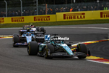 2023-07-30 - 18 STROLL Lance (can), Aston Martin F1 Team AMR23, 10 GASLY Pierre (fra), Alpine F1 Team A523, action during the 2023 Formula 1 MSC Cruises Belgian Grand Prix, 12th round of the 2023 Formula One World Championship from July 28 to 30, 2023 on the Circuit de Spa-Francorchamps, in Stavelot, Belgium - F1 - BELGIAN GRAND PRIX 2023 - RACE - FORMULA 1 - MOTORS