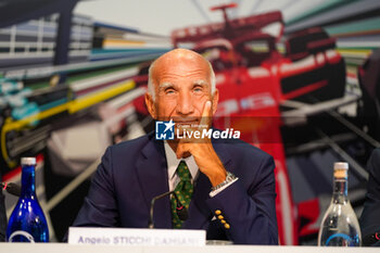 2023-08-29 - Angelo Sticchi Damiani, president of ACI Italia, during the presentation press conference Formula 1 Pirelli Gran Premio d'Italia 2023 on August 29th, 2023 in Monza, Italy. - 2023 GP FORMULA 1 PIRELLI GRAND PRIX, GRAN PREMIO D'ITALIA - PRESS CONFERENCE - FORMULA 1 - MOTORS