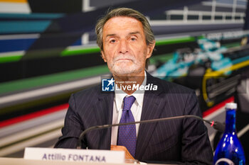 2023-08-29 - Attilio Fontana, President of Lombardy region , during the presentation press conference Formula 1 Pirelli Gran Premio d'Italia 2023 on August 29th, 2023 in Monza, Italy. - 2023 GP FORMULA 1 PIRELLI GRAND PRIX, GRAN PREMIO D'ITALIA - PRESS CONFERENCE - FORMULA 1 - MOTORS