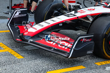 2023-08-25 - Haas F1 Team VF-23 Ferrari, Mechanical detail of the front wing and nose during the 2023 Formula 1 Heineken Dutch Grand Prix, 13th round of the 2023 Formula One World Championship from August 25 to 28, 2023 on the Zandvoort Circuit, in Zandvoort, Netherlands - F1 - DUTCH GRAND PRIX 2023 - FORMULA 1 - MOTORS