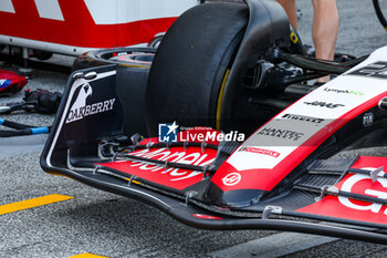 2023-08-25 - Haas F1 Team VF-23 Ferrari, Mechanical detail of the front wing and nose during the 2023 Formula 1 Heineken Dutch Grand Prix, 13th round of the 2023 Formula One World Championship from August 25 to 28, 2023 on the Zandvoort Circuit, in Zandvoort, Netherlands - F1 - DUTCH GRAND PRIX 2023 - FORMULA 1 - MOTORS