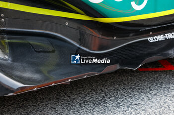 2023-08-25 - Aston Martin F1 Team AMR23, mechanical detail of the floor, and sidepod during the 2023 Formula 1 Heineken Dutch Grand Prix, 13th round of the 2023 Formula One World Championship from August 25 to 28, 2023 on the Zandvoort Circuit, in Zandvoort, Netherlands - F1 - DUTCH GRAND PRIX 2023 - FORMULA 1 - MOTORS
