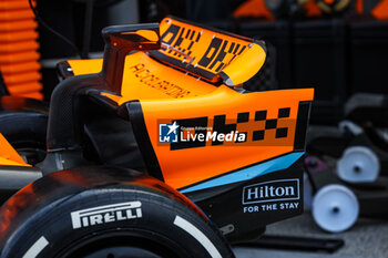 2023-08-25 - McLaren F1 Team MCL60, mechanical detail of the rear wing during the 2023 Formula 1 Heineken Dutch Grand Prix, 13th round of the 2023 Formula One World Championship from August 25 to 28, 2023 on the Zandvoort Circuit, in Zandvoort, Netherlands - F1 - DUTCH GRAND PRIX 2023 - FORMULA 1 - MOTORS