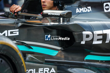 2023-08-25 - Mercedes AMG F1 Team W14, mechanical detail of the sidepod air inlet during the 2023 Formula 1 Heineken Dutch Grand Prix, 13th round of the 2023 Formula One World Championship from August 25 to 28, 2023 on the Zandvoort Circuit, in Zandvoort, Netherlands - F1 - DUTCH GRAND PRIX 2023 - FORMULA 1 - MOTORS