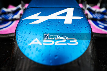 2023-08-26 - Alpine F1 Team A523, mechanical detail of front wing during the 2023 Formula 1 Heineken Dutch Grand Prix, 13th round of the 2023 Formula One World Championship from August 25 to 28, 2023 on the Zandvoort Circuit, in Zandvoort, Netherlands - F1 - DUTCH GRAND PRIX 2023 - FORMULA 1 - MOTORS