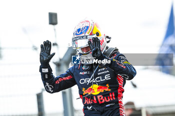 2023-08-27 - VERSTAPPEN Max (ned), Red Bull Racing RB19, portrait celebrating victory during the 2023 Formula 1 Heineken Dutch Grand Prix, 13th round of the 2023 Formula One World Championship from August 25 to 28, 2023 on the Zandvoort Circuit, in Zandvoort, Netherlands - F1 - DUTCH GRAND PRIX 2023 - RACE - FORMULA 1 - MOTORS