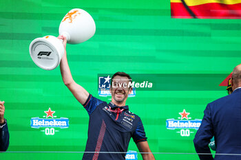 2023-08-27 - Red Bull Racing celebrating on the podium during the 2023 Formula 1 Heineken Dutch Grand Prix, 13th round of the 2023 Formula One World Championship from August 25 to 28, 2023 on the Zandvoort Circuit, in Zandvoort, Netherlands - F1 - DUTCH GRAND PRIX 2023 - RACE - FORMULA 1 - MOTORS