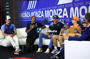 2023-08-31 - Press conference during the 2023 Formula 1 Pirelli Grand Premio d’Italia Grand Prix, 14th round of the 2023 Formula One World Championship from September 1 to 3, 2023 on the Autodromo Nazionale di Monza, in Monza, Italy - F1 - ITALIAN GRAND PRIX 2023 - FORMULA 1 - MOTORS