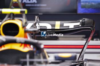 2023-08-31 - Red Bull Racing RB19, mechanical detail rear wing during the 2023 Formula 1 Pirelli Grand Premio d’Italia Grand Prix, 14th round of the 2023 Formula One World Championship from September 1 to 3, 2023 on the Autodromo Nazionale di Monza, in Monza, Italy - F1 - ITALIAN GRAND PRIX 2023 - FORMULA 1 - MOTORS