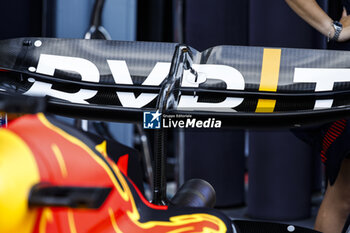 2023-09-01 - Red Bull Racing RB19, mechanical detail rear wing during the 2023 Formula 1 Pirelli Grand Premio d’Italia Grand Prix, 14th round of the 2023 Formula One World Championship from September 1 to 3, 2023 on the Autodromo Nazionale di Monza, in Monza, Italy - F1 - ITALIAN GRAND PRIX 2023  - FORMULA 1 - MOTORS