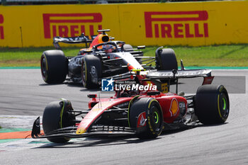 2023-09-03 - 55 SAINZ Carlos (spa), Scuderia Ferrari SF-23, action during the 2023 Formula 1 Pirelli Grand Premio d’Italia Grand Prix, 14th round of the 2023 Formula One World Championship from September 1 to 3, 2023 on the Autodromo Nazionale di Monza, in Monza, Italy - F1 - ITALIAN GRAND PRIX 2023 - RACE - FORMULA 1 - MOTORS