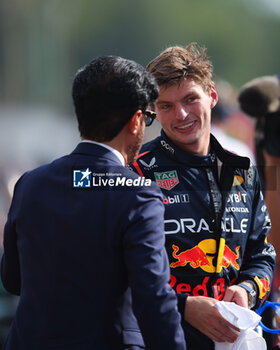 2023-09-03 - VERSTAPPEN Max (ned), Red Bull Racing RB19, portrait BEN SULAYEM Mohammed (uae), President of the FIA, portrait during the 2023 Formula 1 Pirelli Grand Premio d’Italia Grand Prix, 14th round of the 2023 Formula One World Championship from September 1 to 3, 2023 on the Autodromo Nazionale di Monza, in Monza, Italy - F1 - ITALIAN GRAND PRIX 2023 - RACE - FORMULA 1 - MOTORS