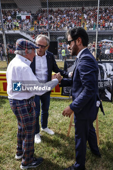 2023-09-03 - DOMENICALI Stefano (ita), Chairman and CEO Formula One Group FOG, portrait BEN SULAYEM Mohammed (uae), President of the FIA, portrait Jackie Stewart former F1 driver during the 2023 Formula 1 Pirelli Grand Premio d’Italia Grand Prix, 14th round of the 2023 Formula One World Championship from September 1 to 3, 2023 on the Autodromo Nazionale di Monza, in Monza, Italy - F1 - ITALIAN GRAND PRIX 2023 - RACE - FORMULA 1 - MOTORS