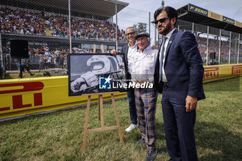 2023-09-03 - DOMENICALI Stefano (ita), Chairman and CEO Formula One Group FOG, portrait BEN SULAYEM Mohammed (uae), President of the FIA, portrait Jackie Stewart former F1 driver during the 2023 Formula 1 Pirelli Grand Premio d’Italia Grand Prix, 14th round of the 2023 Formula One World Championship from September 1 to 3, 2023 on the Autodromo Nazionale di Monza, in Monza, Italy - F1 - ITALIAN GRAND PRIX 2023 - RACE - FORMULA 1 - MOTORS
