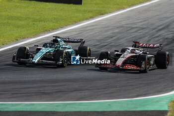 2023-09-03 - 18 STROLL Lance (can), Aston Martin F1 Team AMR23, action 20 MAGNUSSEN Kevin (den), Haas F1 Team VF-23 Ferrari, action during the 2023 Formula 1 Pirelli Grand Premio d’Italia Grand Prix, 14th round of the 2023 Formula One World Championship from September 1 to 3, 2023 on the Autodromo Nazionale di Monza, in Monza, Italy - F1 - ITALIAN GRAND PRIX 2023 - RACE - FORMULA 1 - MOTORS