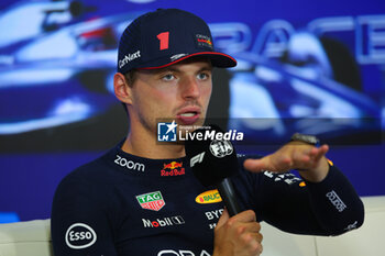 2023-09-03 - VERSTAPPEN Max (ned), Red Bull Racing RB19, portrait press conference during the 2023 Formula 1 Pirelli Grand Premio d’Italia Grand Prix, 14th round of the 2023 Formula One World Championship from September 1 to 3, 2023 on the Autodromo Nazionale di Monza, in Monza, Italy - F1 - ITALIAN GRAND PRIX 2023 - RACE - FORMULA 1 - MOTORS