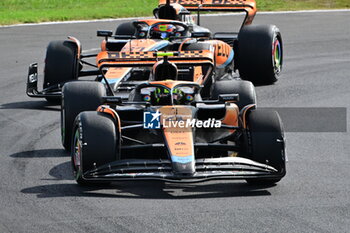 2023-09-03 - 04 NORRIS Lando (gbr), McLaren F1 Team MCL60, action 81 PIASTRI Oscar (aus), McLaren F1 Team MCL60, action during the 2023 Formula 1 Pirelli Grand Premio d’Italia Grand Prix, 14th round of the 2023 Formula One World Championship from September 1 to 3, 2023 on the Autodromo Nazionale di Monza, in Monza, Italy - F1 - ITALIAN GRAND PRIX 2023 - RACE - FORMULA 1 - MOTORS