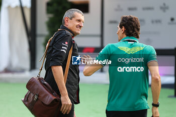 2023-09-14 - STEINER Guenther (ita), Team Principal of Haas F1 team, DE LA ROSA Pedro (spa), Aston Martin F1 Team Ambassador, portrait during the 2023 Formula 1 Singapore Airlines Singapore Grand Prix, 15th round of the 2023 Formula One World Championship from September 15 to 17, 2023 on the Marina Bay Street Circuit, in Singapore - F1 - SINGAPORE GRAND PRIX 2023 - FORMULA 1 - MOTORS