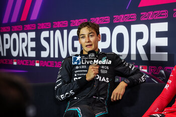 2023-09-16 - RUSSELL George (gbr), Mercedes AMG F1 Team W14, portrait during the 2023 Formula 1 Singapore Airlines Singapore Grand Prix, 15th round of the 2023 Formula One World Championship from September 15 to 17, 2023 on the Marina Bay Street Circuit, in Singapore - F1 - SINGAPORE GRAND PRIX 2023 - FORMULA 1 - MOTORS