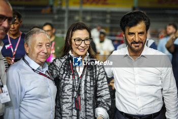 2023-09-17 - BEN SULAYEM Mohammed (uae), President of the FIA, TODT Jean (fra), former President of the FIA, Michelle Yeoh, actor, portrait during the 2023 Formula 1 Singapore Airlines Singapore Grand Prix, 15th round of the 2023 Formula One World Championship from September 15 to 17, 2023 on the Marina Bay Street Circuit, in Singapore - F1 - SINGAPORE GRAND PRIX 2023 - RACE - FORMULA 1 - MOTORS