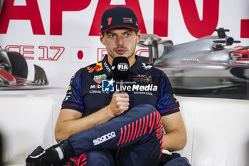 2023-09-24 - VERSTAPPEN Max (ned), Red Bull Racing RB19, portrait press conference during the 2023 Formula 1 Lenovo Japanese Grand Prix, 16th round of the 2023 Formula One World Championship from September 22 to 24, 2023 on the Suzuka International Racing Course, in Suzuka - F1 - JAPANESE GRAND PRIX 2023 - RACE - FORMULA 1 - MOTORS