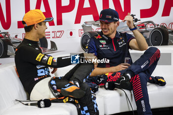 2023-09-24 - VERSTAPPEN Max (ned), Red Bull Racing RB19, portrait NORRIS Lando (gbr), McLaren F1 Team MCL60, portrait press conference during the 2023 Formula 1 Lenovo Japanese Grand Prix, 16th round of the 2023 Formula One World Championship from September 22 to 24, 2023 on the Suzuka International Racing Course, in Suzuka - F1 - JAPANESE GRAND PRIX 2023 - RACE - FORMULA 1 - MOTORS