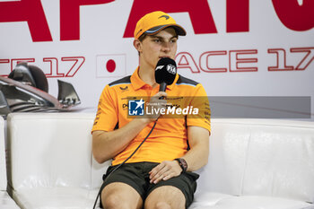 2023-09-24 - PIASTRI Oscar (aus), McLaren F1 Team MCL60, portrait press conference during the 2023 Formula 1 Lenovo Japanese Grand Prix, 16th round of the 2023 Formula One World Championship from September 22 to 24, 2023 on the Suzuka International Racing Course, in Suzuka - F1 - JAPANESE GRAND PRIX 2023 - RACE - FORMULA 1 - MOTORS
