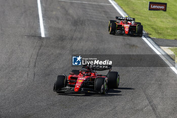 2023-09-24 - 16 LECLERC Charles (mco), Scuderia Ferrari SF-23, action 55 SAINZ Carlos (spa), Scuderia Ferrari SF-23, action during the 2023 Formula 1 Lenovo Japanese Grand Prix, 16th round of the 2023 Formula One World Championship from September 22 to 24, 2023 on the Suzuka International Racing Course, in Suzuka - F1 - JAPANESE GRAND PRIX 2023 - RACE - FORMULA 1 - MOTORS