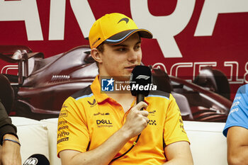 2023-10-05 - PIASTRI Oscar (aus), McLaren F1 Team MCL60, portrait press conference during the 2023 Formula 1 Qatar Grand Prix, 17th round of the 2023 Formula One World Championship from October 6 to 8, 2023 on the Lusail International Circuit, in Doha, Qatar - F1 - QATAR GRAND PRIX 2023 - FORMULA 1 - MOTORS