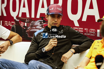 2023-10-05 - OCON Esteban (fra), Alpine F1 Team A523, portrait press conference during the 2023 Formula 1 Qatar Grand Prix, 17th round of the 2023 Formula One World Championship from October 6 to 8, 2023 on the Lusail International Circuit, in Doha, Qatar - F1 - QATAR GRAND PRIX 2023 - FORMULA 1 - MOTORS