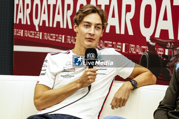 2023-10-05 - RUSSELL George (gbr), Mercedes AMG F1 Team W14, portrait press conference during the 2023 Formula 1 Qatar Grand Prix, 17th round of the 2023 Formula One World Championship from October 6 to 8, 2023 on the Lusail International Circuit, in Doha, Qatar - F1 - QATAR GRAND PRIX 2023 - FORMULA 1 - MOTORS