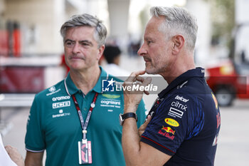 2023-10-05 - STEVENSON Andy, Sporting Director of Aston Martin F1 Team, portrait WHEATLEY Jonathan (gbr), Team Manager of Red Bull Racing, portrait during the 2023 Formula 1 Qatar Grand Prix, 17th round of the 2023 Formula One World Championship from October 6 to 8, 2023 on the Lusail International Circuit, in Doha, Qatar - F1 - QATAR GRAND PRIX 2023 - FORMULA 1 - MOTORS