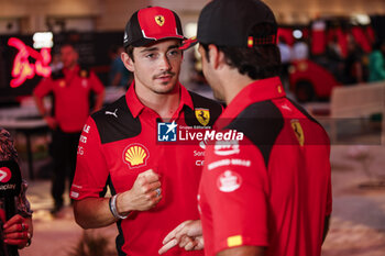 2023-10-05 - LECLERC Charles (mco), Scuderia Ferrari SF-23, portrait SAINZ Carlos (spa), Scuderia Ferrari SF-23, portrait during the 2023 Formula 1 Qatar Grand Prix, 17th round of the 2023 Formula One World Championship from October 6 to 8, 2023 on the Lusail International Circuit, in Doha, Qatar - F1 - QATAR GRAND PRIX 2023 - FORMULA 1 - MOTORS