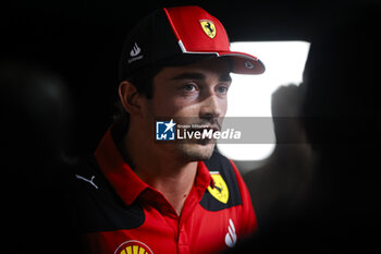 2023-10-05 - LECLERC Charles (mco), Scuderia Ferrari SF-23, portrait during the 2023 Formula 1 Qatar Grand Prix, 17th round of the 2023 Formula One World Championship from October 6 to 8, 2023 on the Lusail International Circuit, in Doha, Qatar - F1 - QATAR GRAND PRIX 2023 - FORMULA 1 - MOTORS