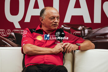 2023-10-06 - VASSEUR Frédéric (fra), Team Principal & General Manager of the Scuderia Ferrari, portrait during the 2023 Formula 1 Qatar Grand Prix, 17th round of the 2023 Formula One World Championship from October 6 to 8, 2023 on the Lusail International Circuit, in Doha, Qatar - F1 - QATAR GRAND PRIX 2023 - FORMULA 1 - MOTORS