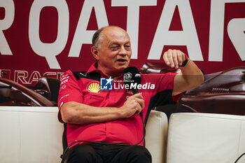 2023-10-06 - VASSEUR Frédéric (fra), Team Principal & General Manager of the Scuderia Ferrari, portrait during the 2023 Formula 1 Qatar Grand Prix, 17th round of the 2023 Formula One World Championship from October 6 to 8, 2023 on the Lusail International Circuit, in Doha, Qatar - F1 - QATAR GRAND PRIX 2023 - FORMULA 1 - MOTORS