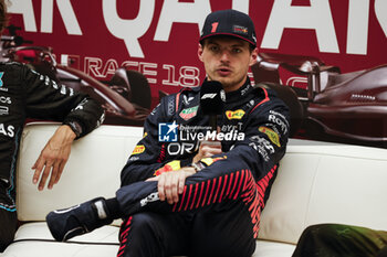 2023-10-06 - VERSTAPPEN Max (ned), Red Bull Racing RB19, portrait press conference during the 2023 Formula 1 Qatar Grand Prix, 17th round of the 2023 Formula One World Championship from October 6 to 8, 2023 on the Lusail International Circuit, in Doha, Qatar - F1 - QATAR GRAND PRIX 2023 - FORMULA 1 - MOTORS