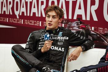 2023-10-06 - RUSSELL George (gbr), Mercedes AMG F1 Team W14, portrait press conference during the 2023 Formula 1 Qatar Grand Prix, 17th round of the 2023 Formula One World Championship from October 6 to 8, 2023 on the Lusail International Circuit, in Doha, Qatar - F1 - QATAR GRAND PRIX 2023 - FORMULA 1 - MOTORS