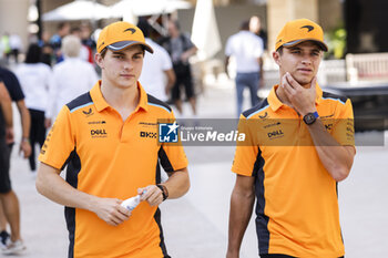 2023-10-07 - PIASTRI Oscar (aus), McLaren F1 Team MCL60, portrait NORRIS Lando (gbr), McLaren F1 Team MCL60, portrait during the 2023 Formula 1 Qatar Grand Prix, 17th round of the 2023 Formula One World Championship from October 6 to 8, 2023 on the Lusail International Circuit, in Doha, Qatar - F1 - QATAR GRAND PRIX 2023 - FORMULA 1 - MOTORS